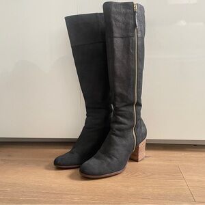 Cole Haan Black Knee-High Leather Boots size 8 1/2